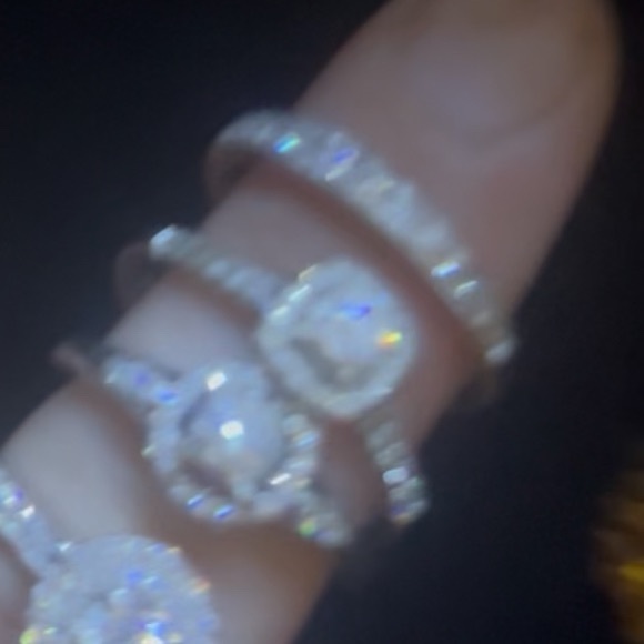 14KT White Gold Approx. 1CTW Natural Mined Diamond Cushion Halo Engagement Ring - Picture 10 of 12